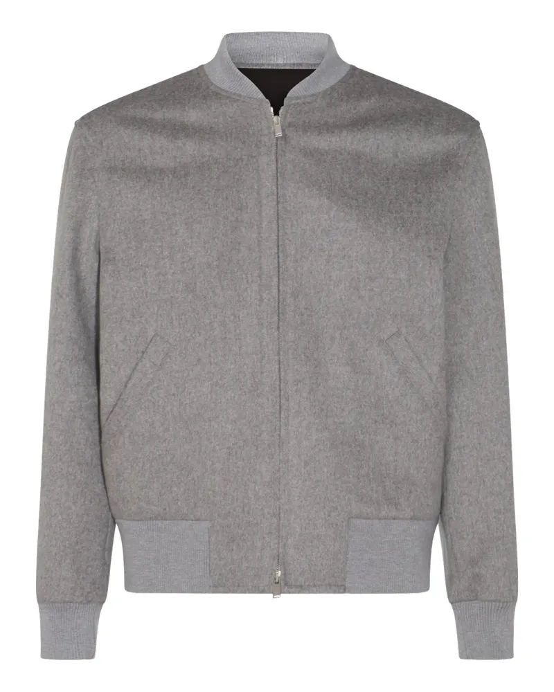 LARDINI Bomberjacke mit Reißverschluss - Grau Grau