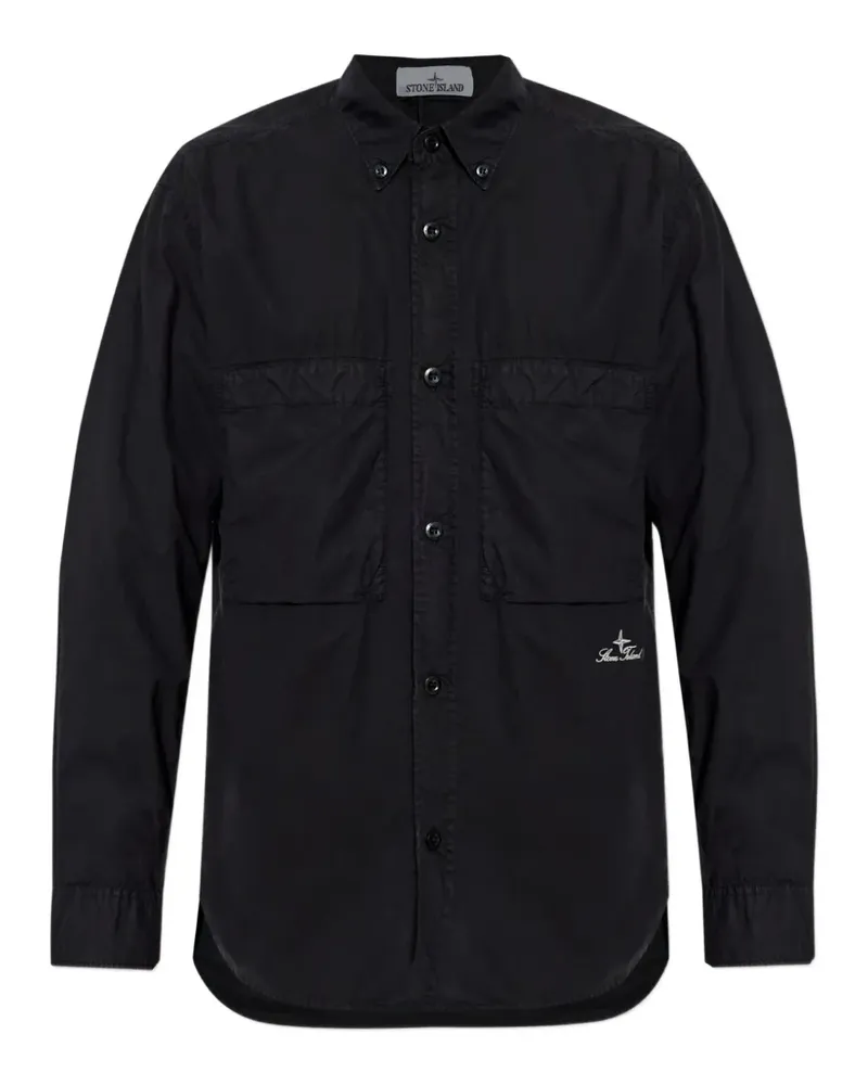 Stone Island buttoned pocket shirt - Schwarz Schwarz