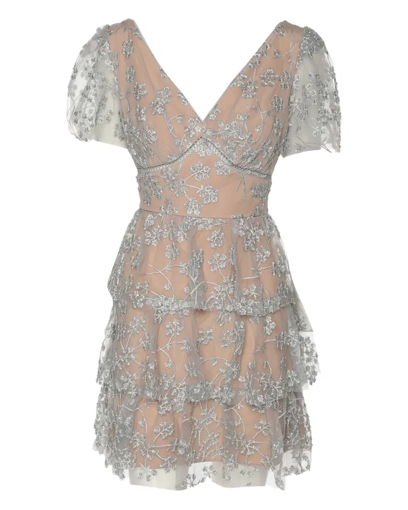 Self-Portrait Besticktes 2022 Minikleid - Nude Nude