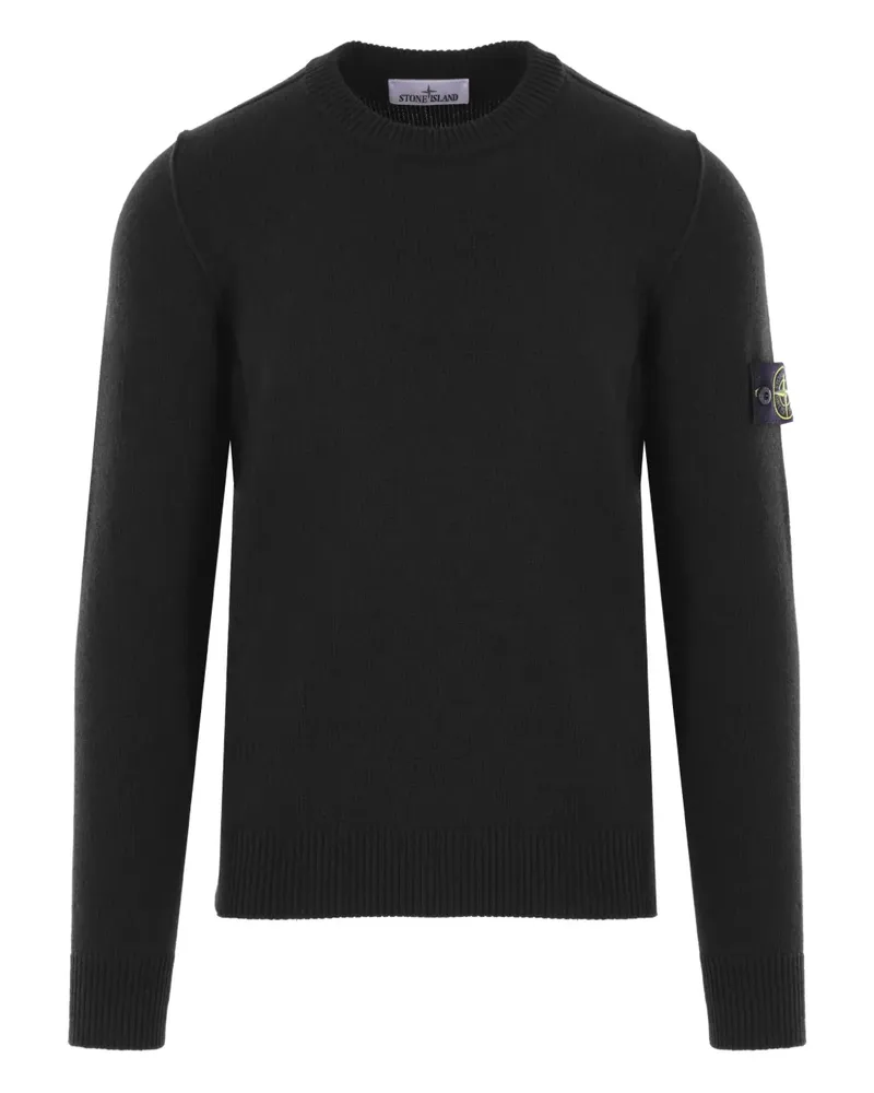 Stone Island Gerippter Pullover - Schwarz Schwarz