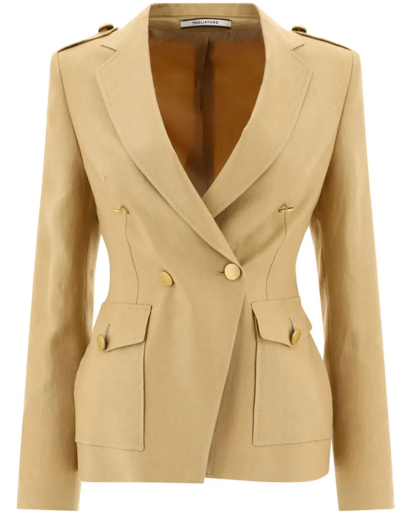 Tagliatore Doppelreihiger Blazer - Nude Nude