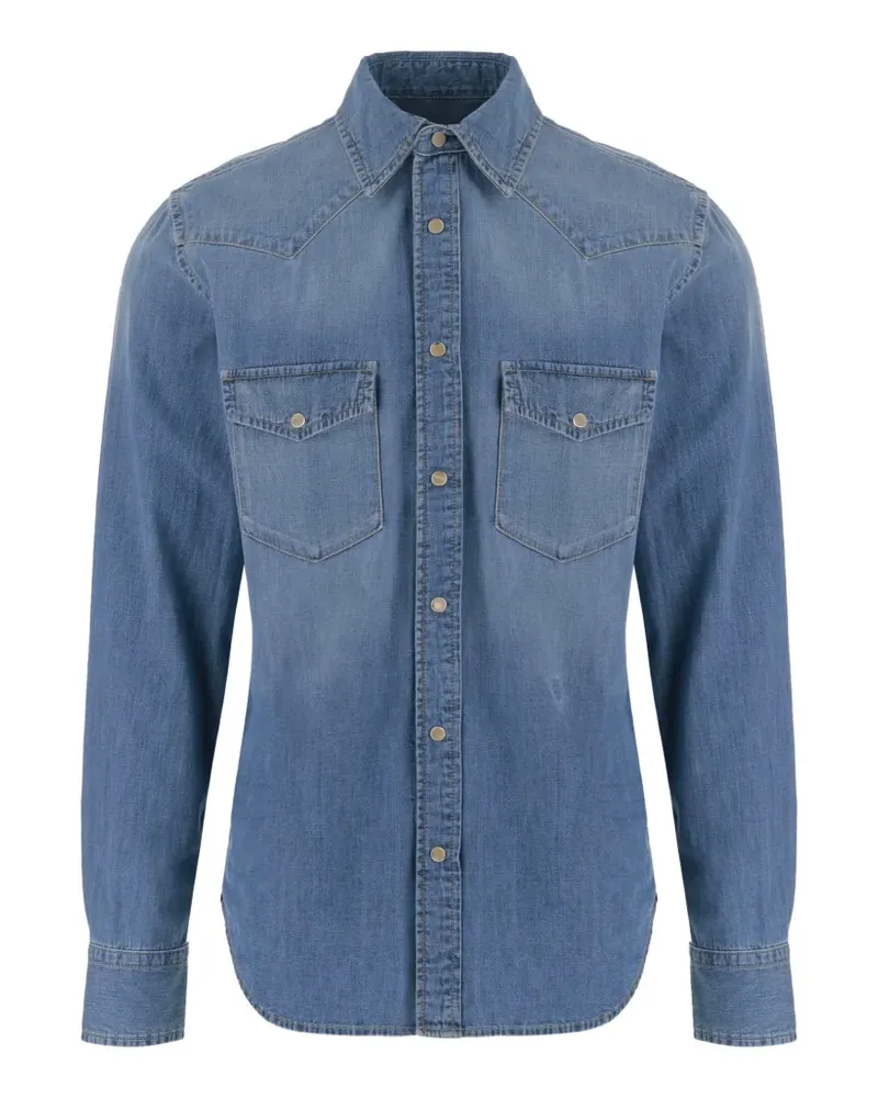 Jacob Cohën western-style denim shirt - Blau Blau