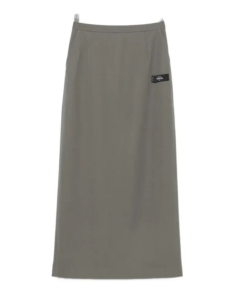 MIHARAYASUHIRO logo-patch maxi skirt - Grau Grau