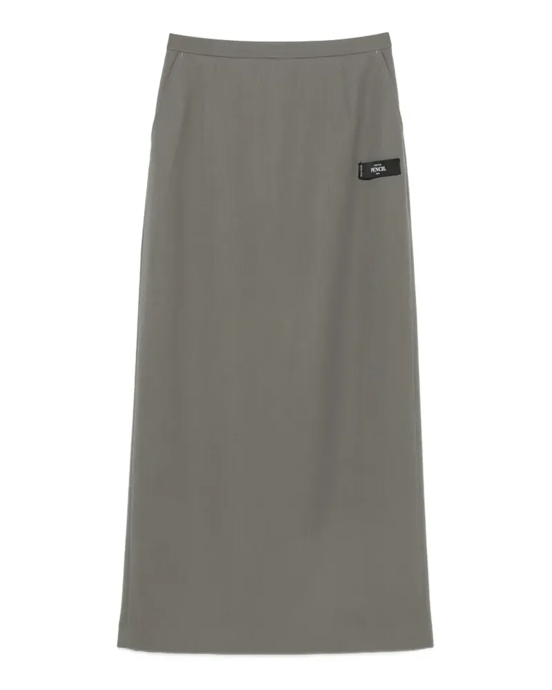 MIHARAYASUHIRO logo-patch maxi skirt - Grau Grau