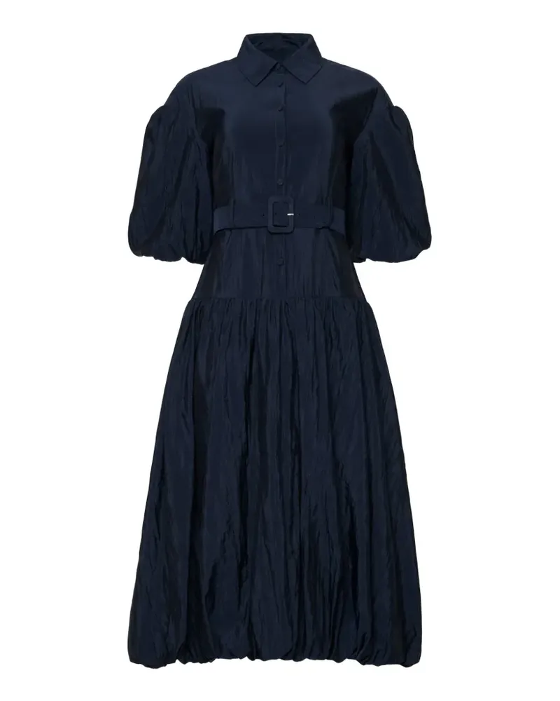 Cinq à Sept Daliah puff-sleeve belted midi dress - Blau Blau