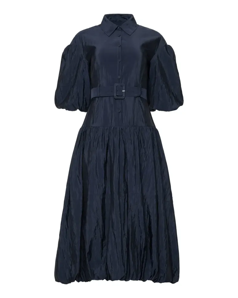 Cinq à Sept Daliah puff-sleeve belted midi dress - Blau Blau