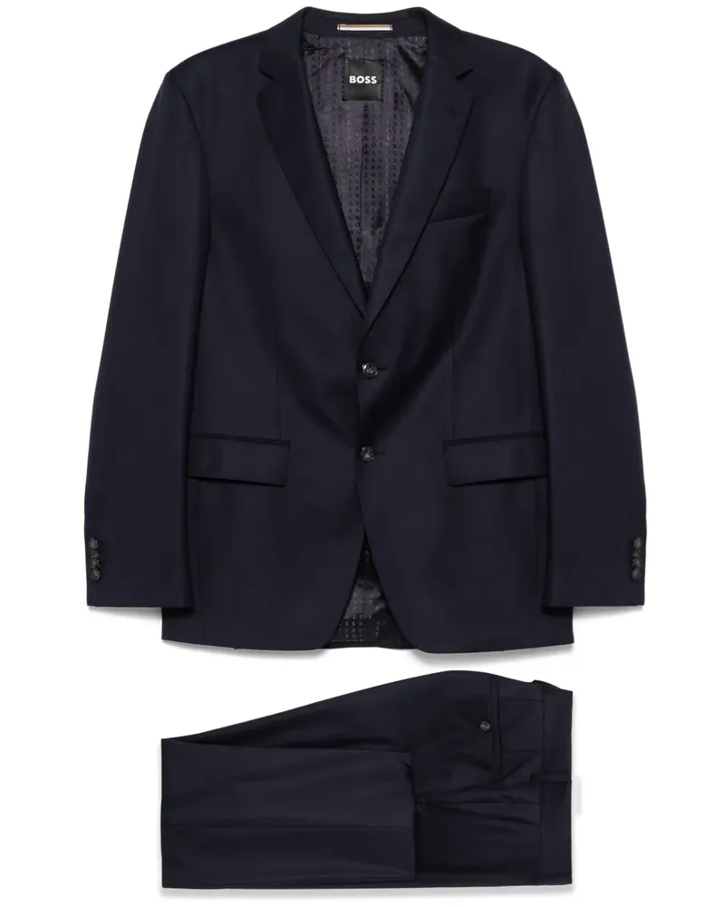 HUGO BOSS Anzug mit Hahnentrittmuster - Blau Blau