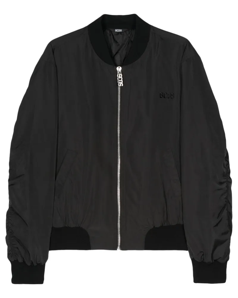 GCDS Bomberjacke mit Logo-Stickerei - Schwarz Schwarz
