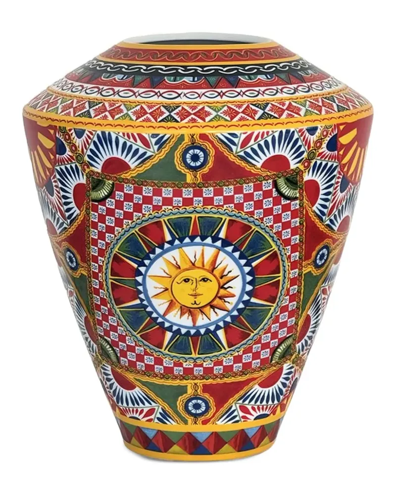 Dolce & Gabbana Gemusterte Amphora Vase (25cm x 29cm) - Rot Rot