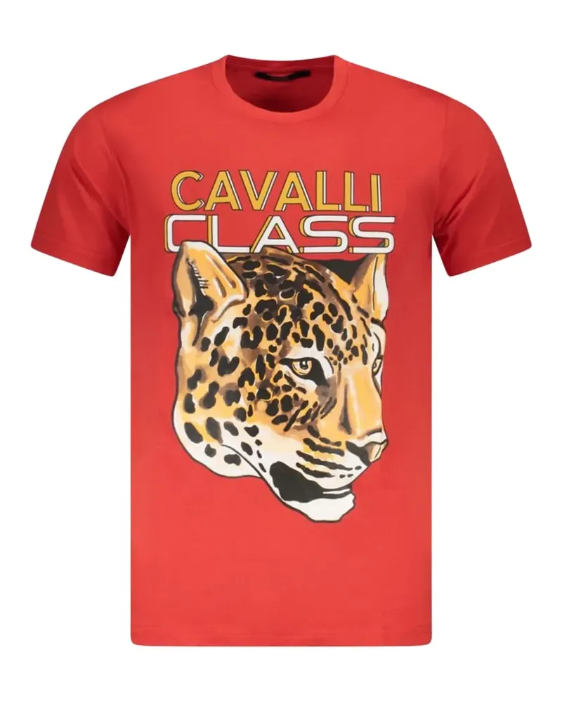 Roberto Cavalli logo-print T-shirt - Rot Rot