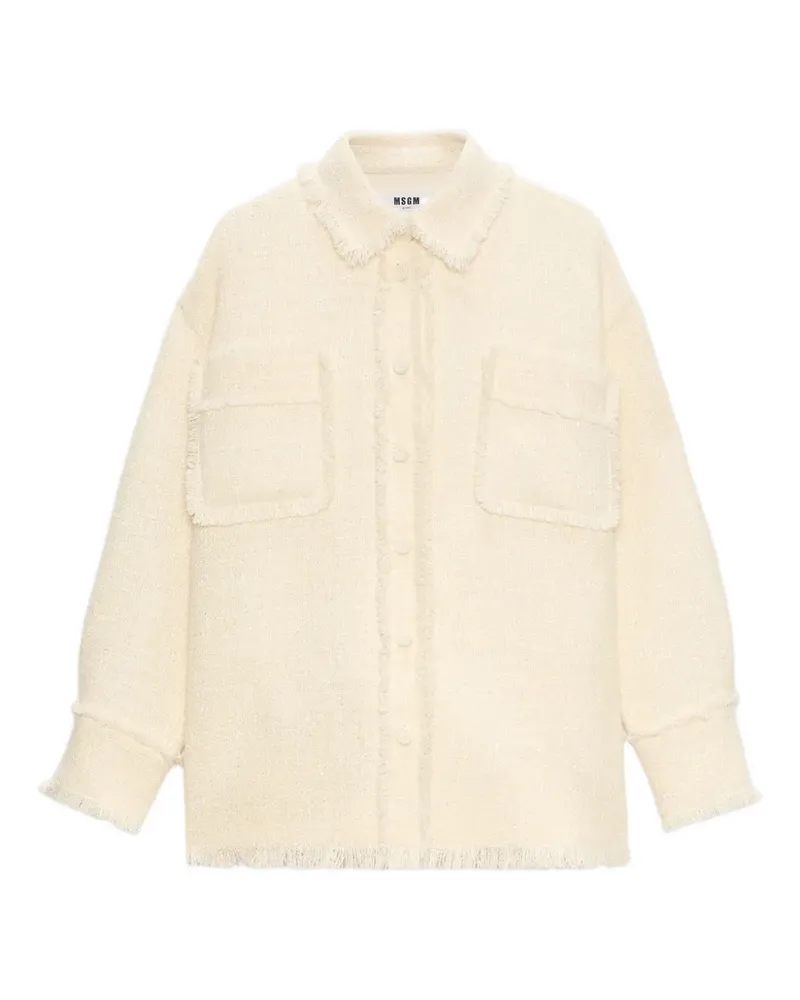 MSGM Hemd mit ausgefransten Kanten - Nude Nude