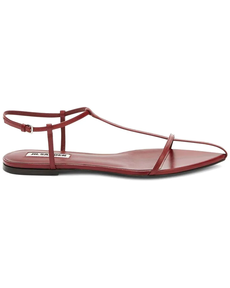 Jil Sander Flache Sandalen - Rot Rot
