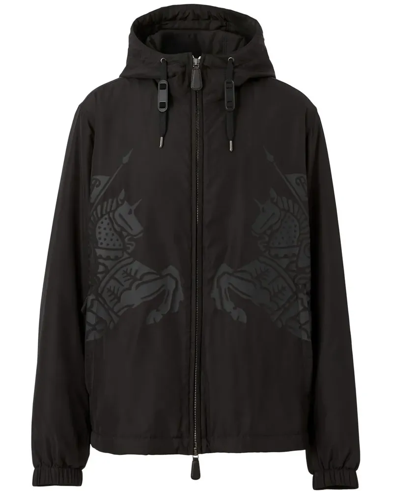Burberry Jacke mit Ritteremblem-Print - Schwarz Schwarz