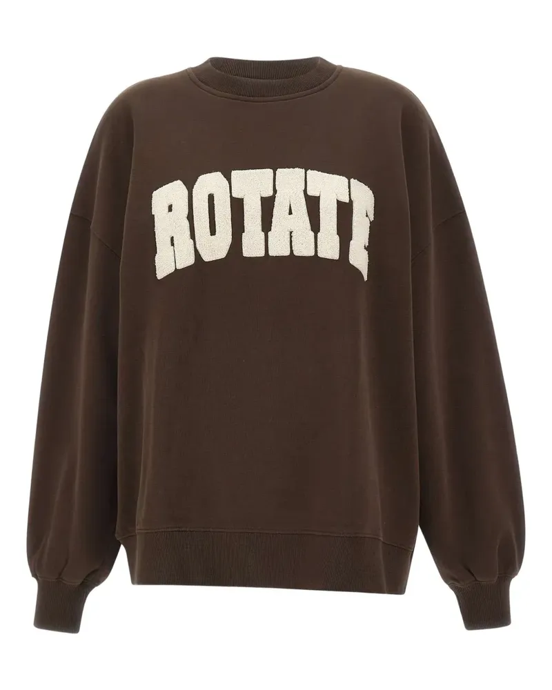 ROTATE Birger Christensen logo crewneck sweatshirt - Braun Braun
