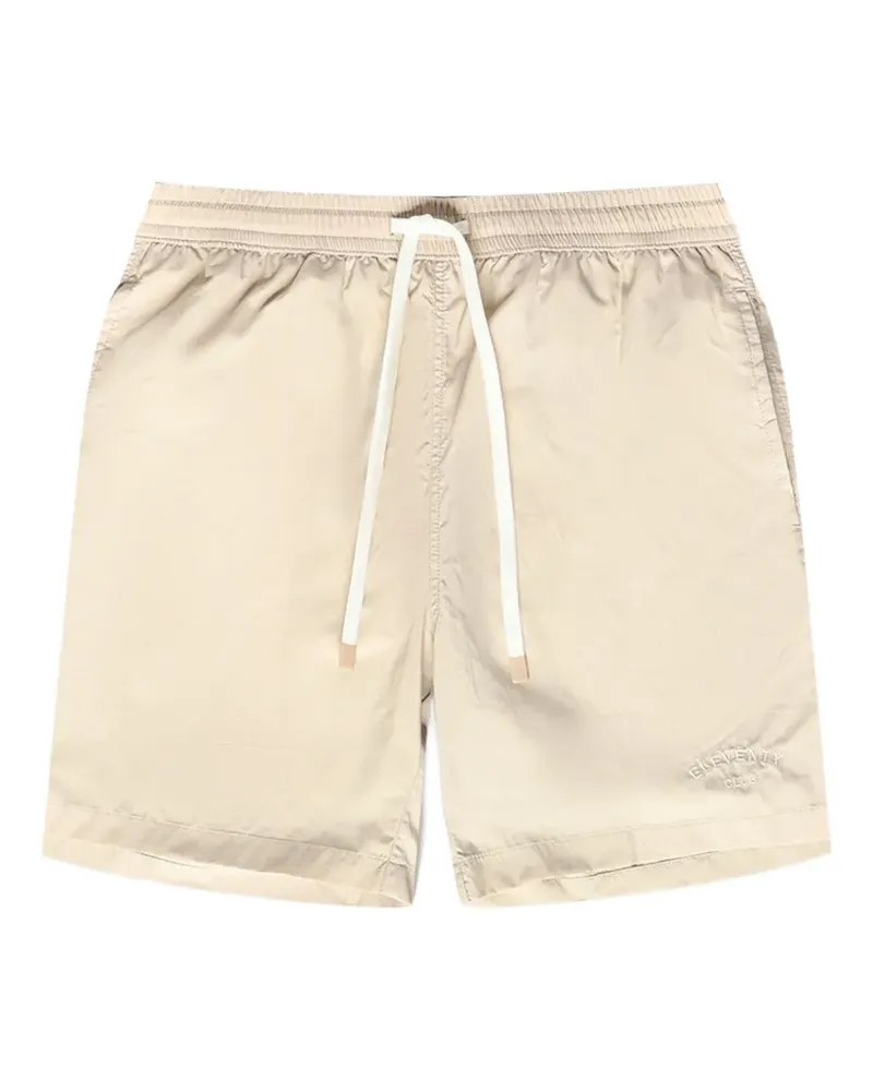 Eleventy logo-embroidered swim shorts - Nude Nude
