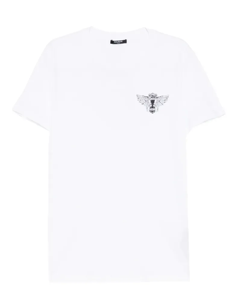 Balmain T-Shirt mit grafischem Print - Weiß Weiß