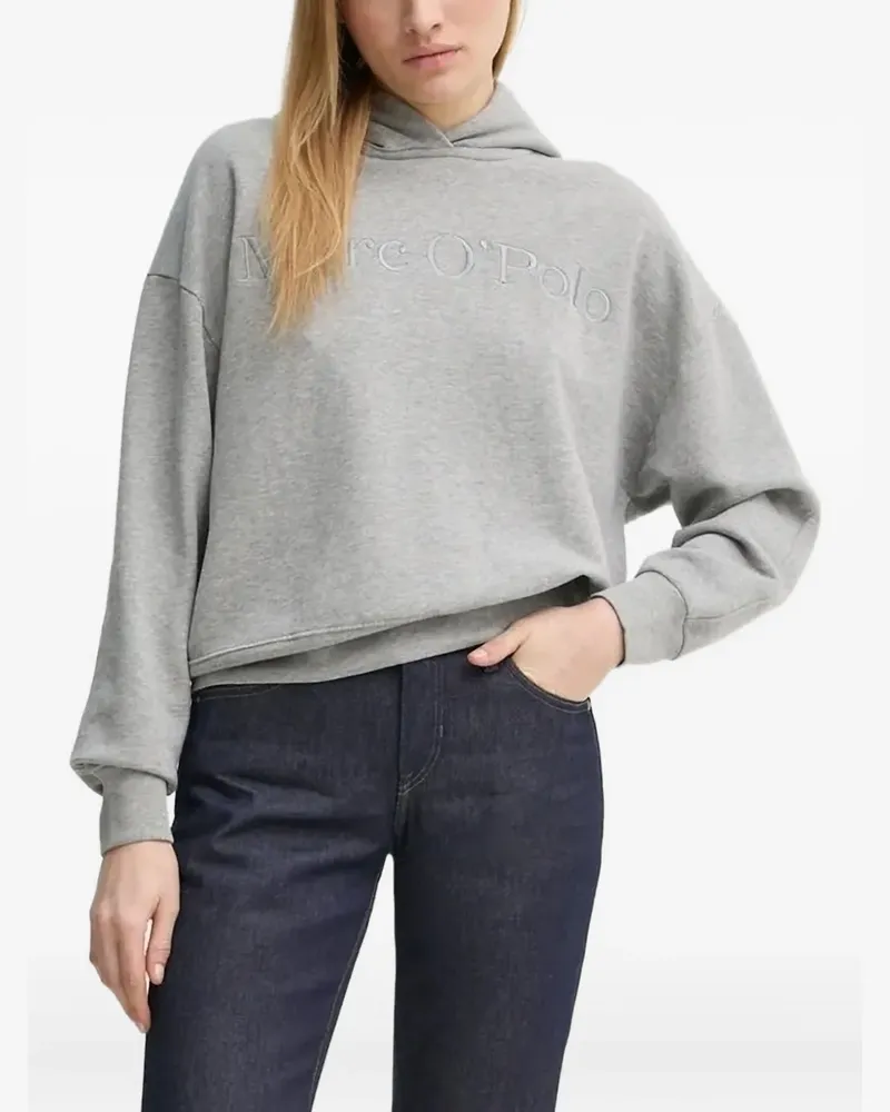 Marc O'Polo Hoodie mit Logo-Stickerei - Grau Grau
