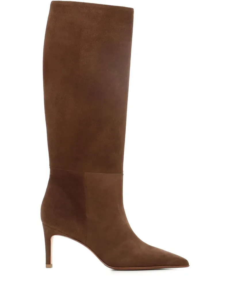 Sergio Levantesi 80mm pointed-toe suede boots - Braun Braun