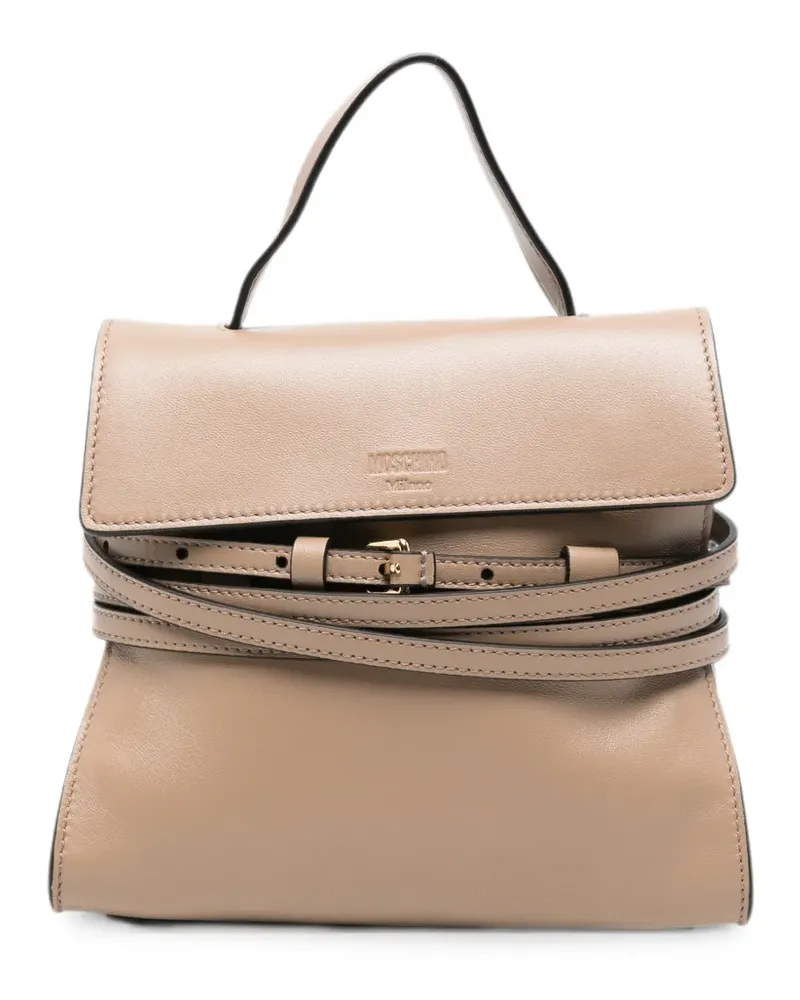 Moschino buckle-detail tote bag - Nude Nude