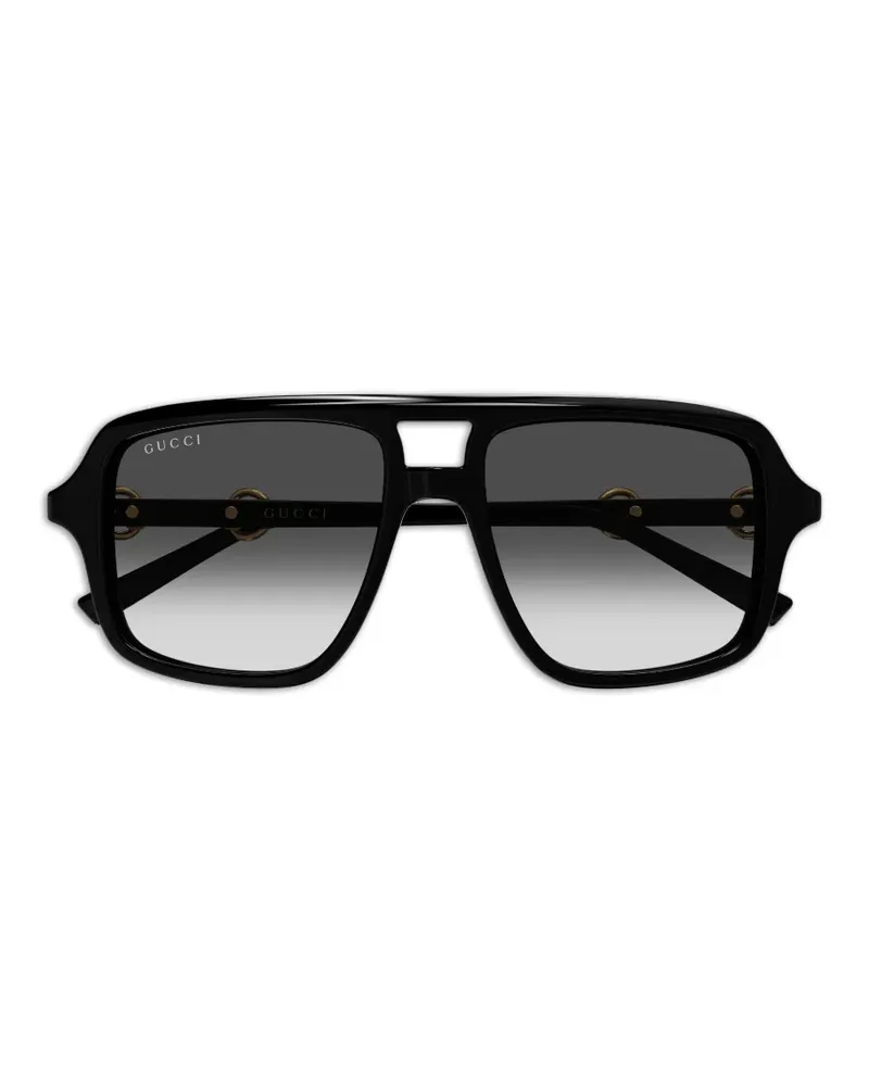 Gucci Navigator-frame sunglasses - Schwarz Schwarz