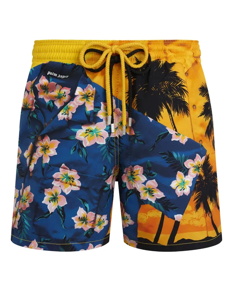 Vilebrequin x Palm Angels Hawaii Mix Badeshorts - Blau Blau