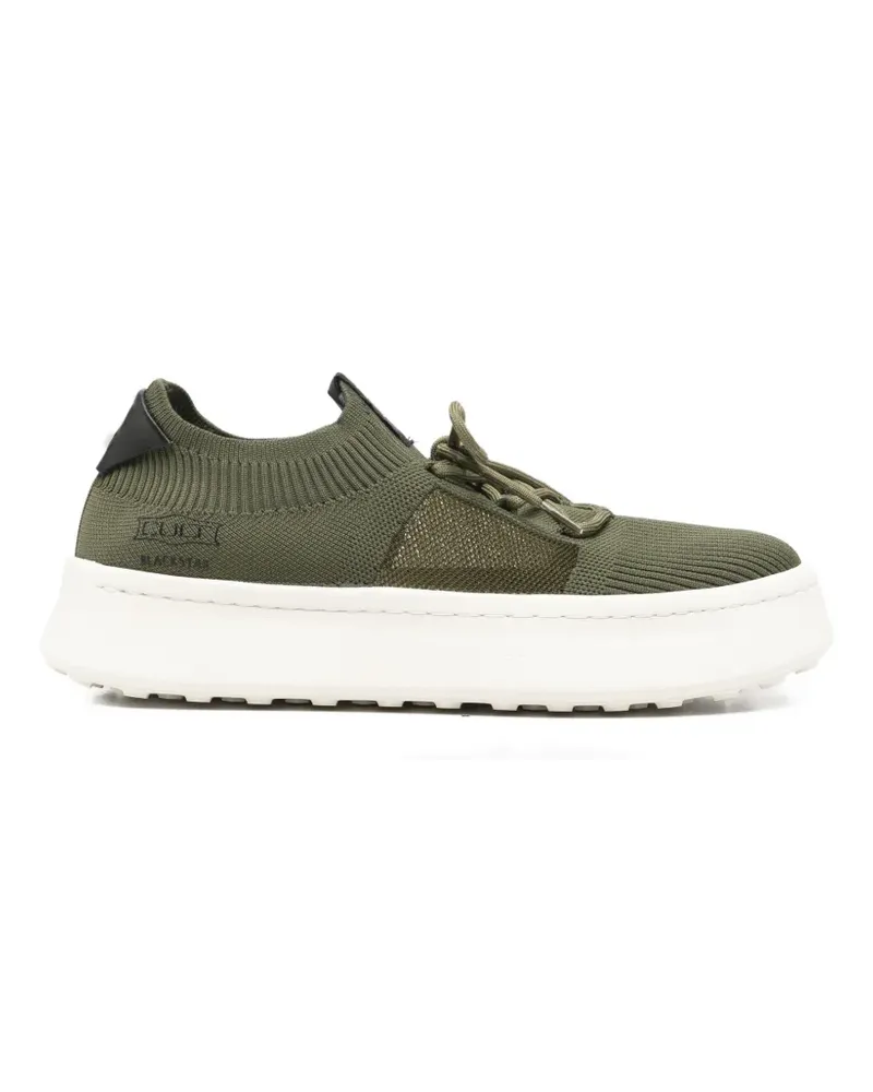 Cult Blackstar 4498 ribbed-knit lace-up sneakers - Grün Grün