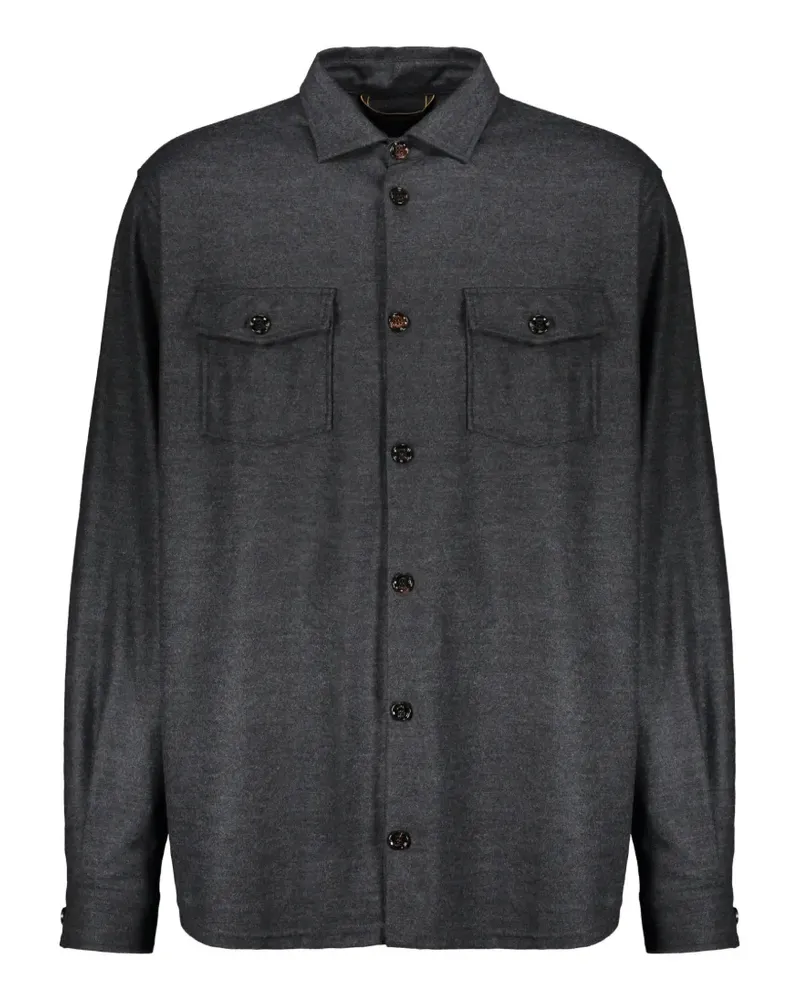 MOORER Meyer button-up shirt jacket - Grau Grau