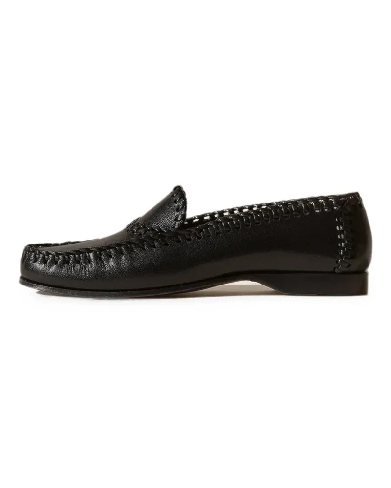 HEREU Sastre Loafer mit geflochtener Naht - Schwarz Schwarz