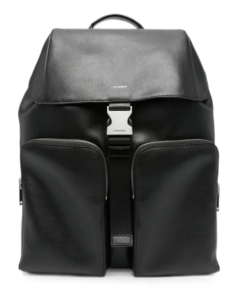 Sandro Rucksack mit Schnallenverschluss - Schwarz Schwarz