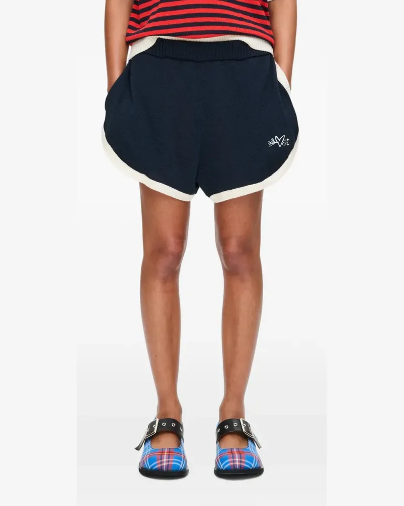 Charles Jeffrey Loverboy Sporty Shorts mit Logo-Stickerei - Blau Blau