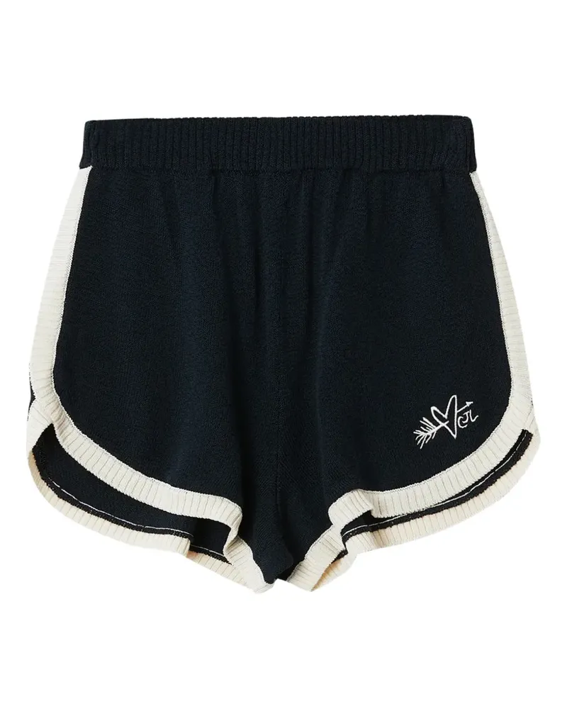 Charles Jeffrey Loverboy Sporty embroidered-logo shorts - Blau Blau