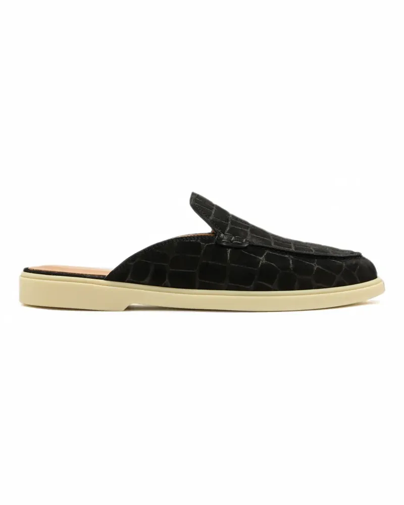Magnanni Sofia croc-effect slippers - Schwarz Schwarz