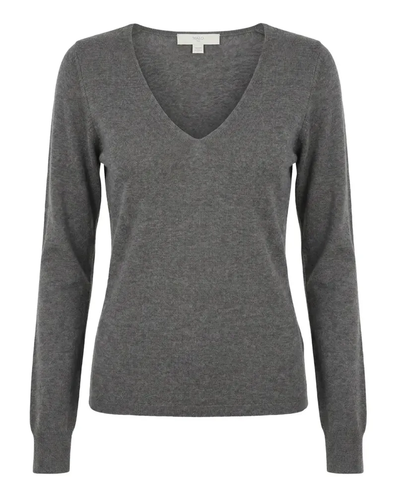 Malo Pullover mit V-Ausschnitt - Grau Grau