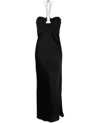 Anna October Neckholder-Abendkleid aus Satin Schwarz