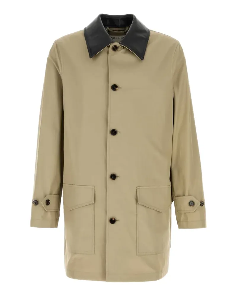 Burberry Meadowbank Mantel mit Kontrastkragen - Nude Nude