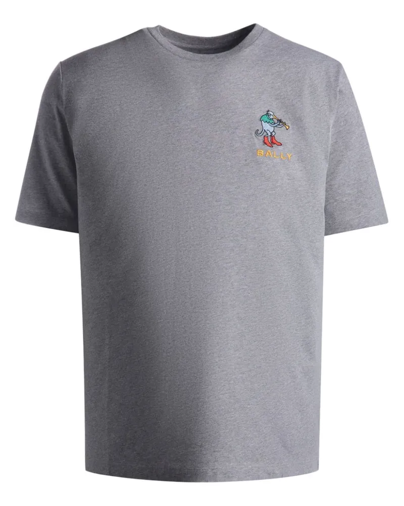 Bally T-Shirt mit Logo-Stickerei - Grau Grau
