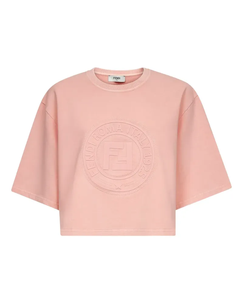 Fendi Oberteil mit Logo-Prägung - Rosa Rosa