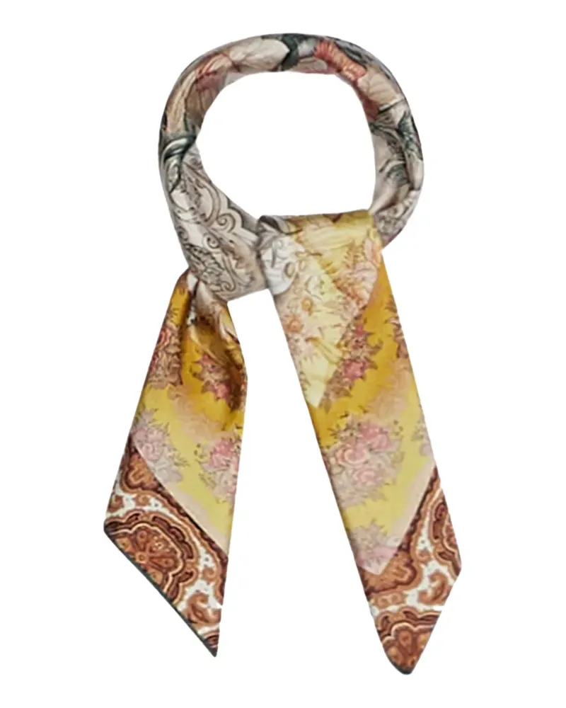 Pierre-Louis Mascia floral-print silk scarf - Nude Nude