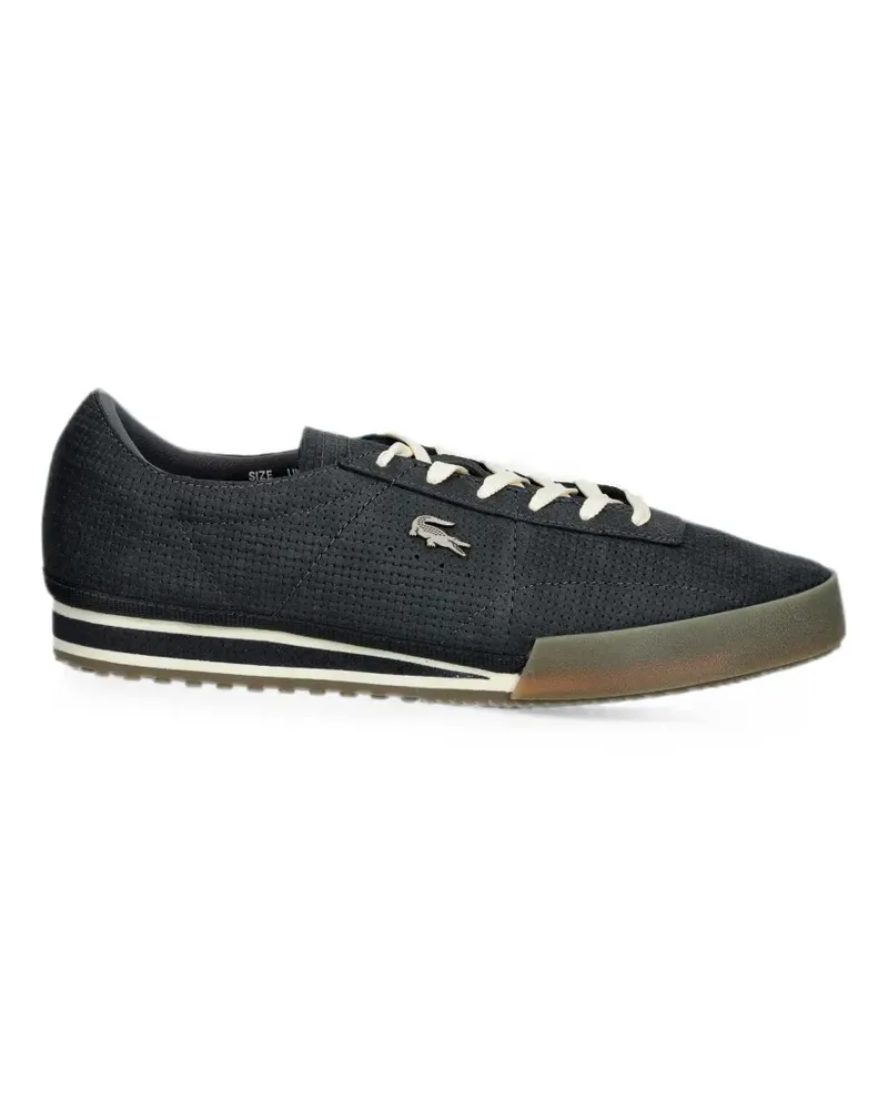 Lacoste Aura perforated logo-plaque sneakers - Grau Grau