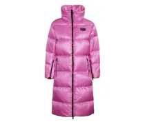 Gefütterter Mantel mit Stehkragen - Rosa
