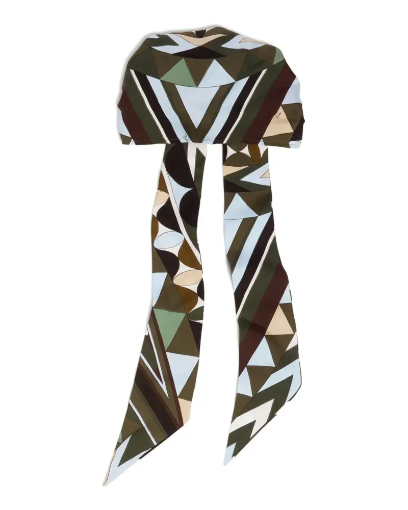 Emilio Pucci Manuba-print silk bandana hat - Grün Grün