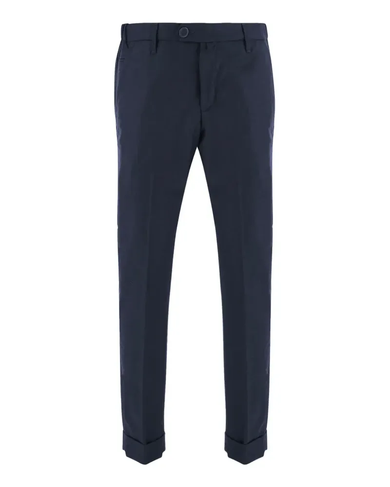 Jacob Cohën pressed-crease turn-up trousers - Blau Blau