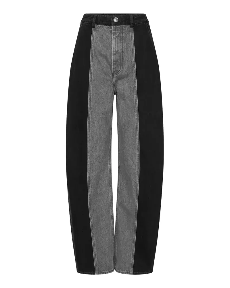 ROTATE Birger Christensen Jeans mit Kontrasteinsätzen - Schwarz Schwarz