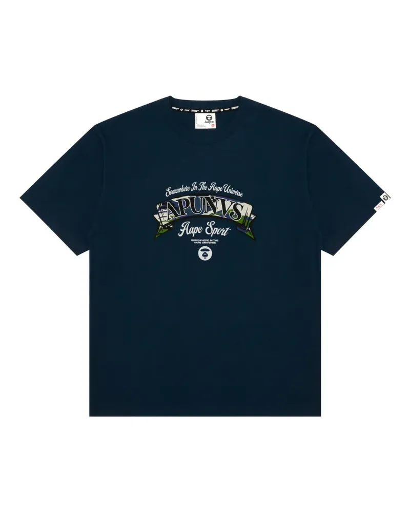 BAPE T-Shirt mit grafischem Print - Blau Blau