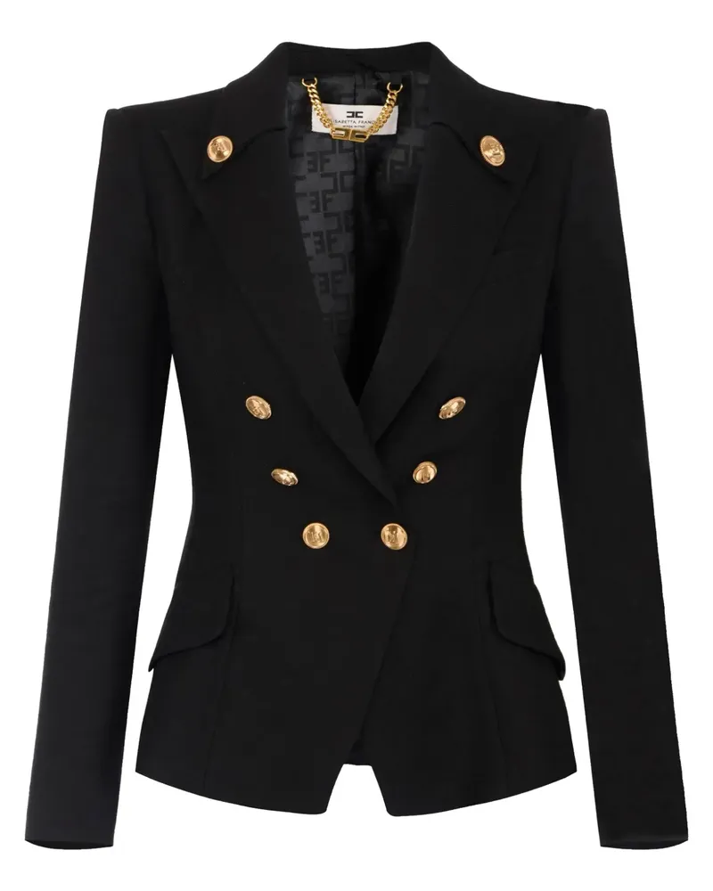 Elisabetta Franchi Blazer mit Knöpfen - Schwarz Schwarz