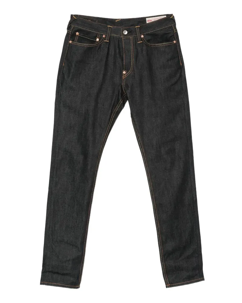 Evisu Jeans mit Logo-Print - Blau Blau