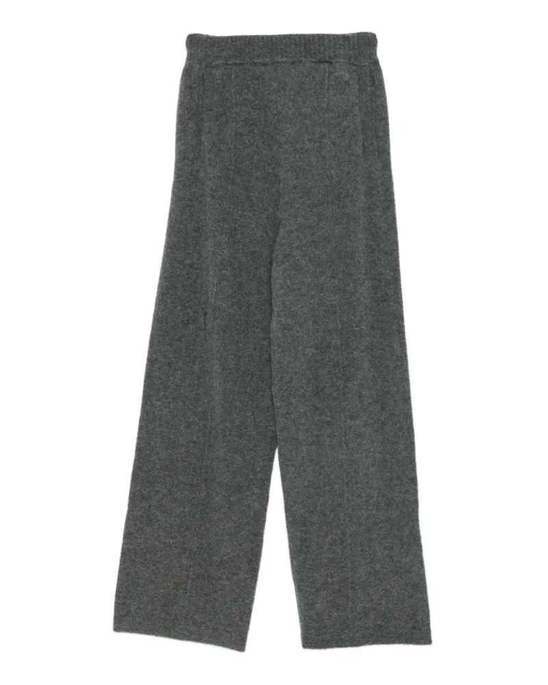 Laneus Fein gestrickte Hose mit Stretchbund - Grau Grau