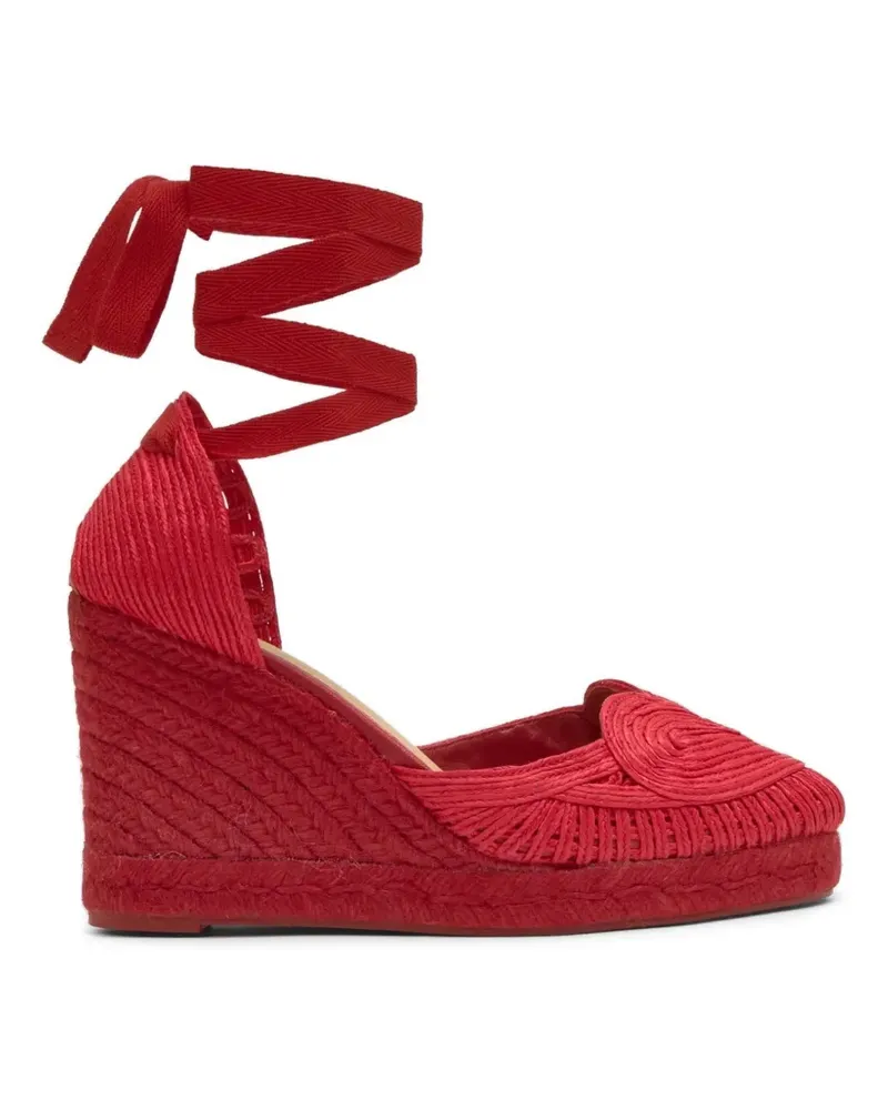 Castañer Cacia heart-motif wedge espadrilles - Rot Rot