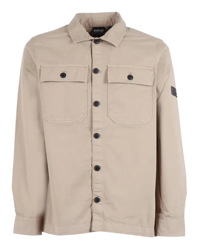 Barbour buttoned flap-pocket overshirt - Nude Nude