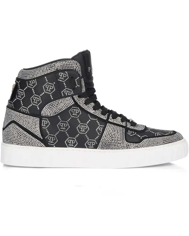 Philipp Plein Carson Sneakers mit Monogramm - Schwarz Schwarz